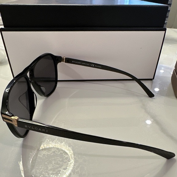 Bvlgari DIAGONO BV 7034 Black/Grey Polarized (501/81) Sunglasses - Picture 5 of 6